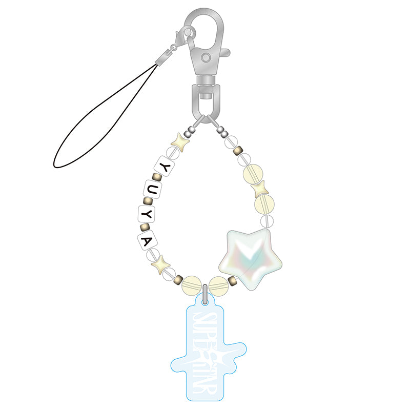 【SUPER STAR】ビーズストラップ(ゴールド)