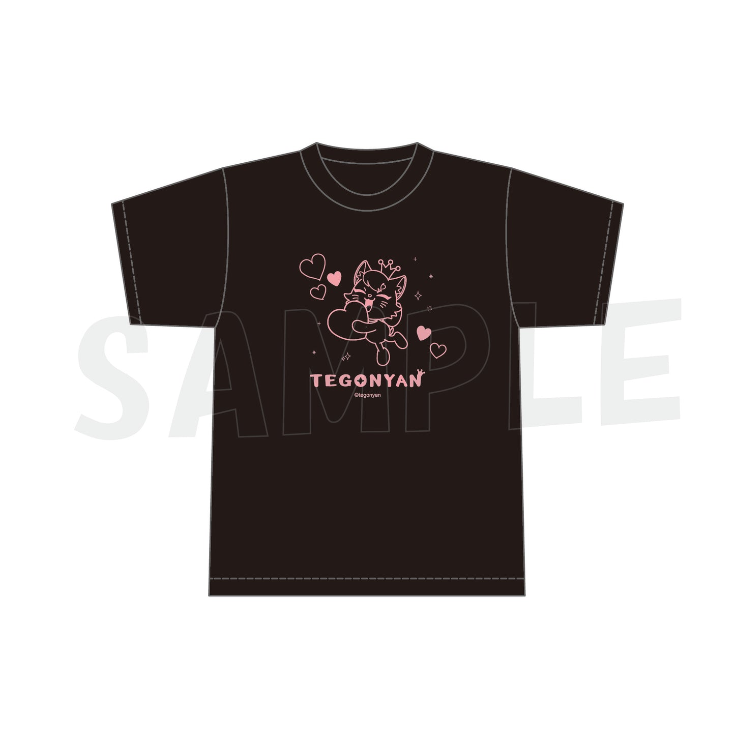 【VALENTINE】 てごにゃんTシャツBLACK