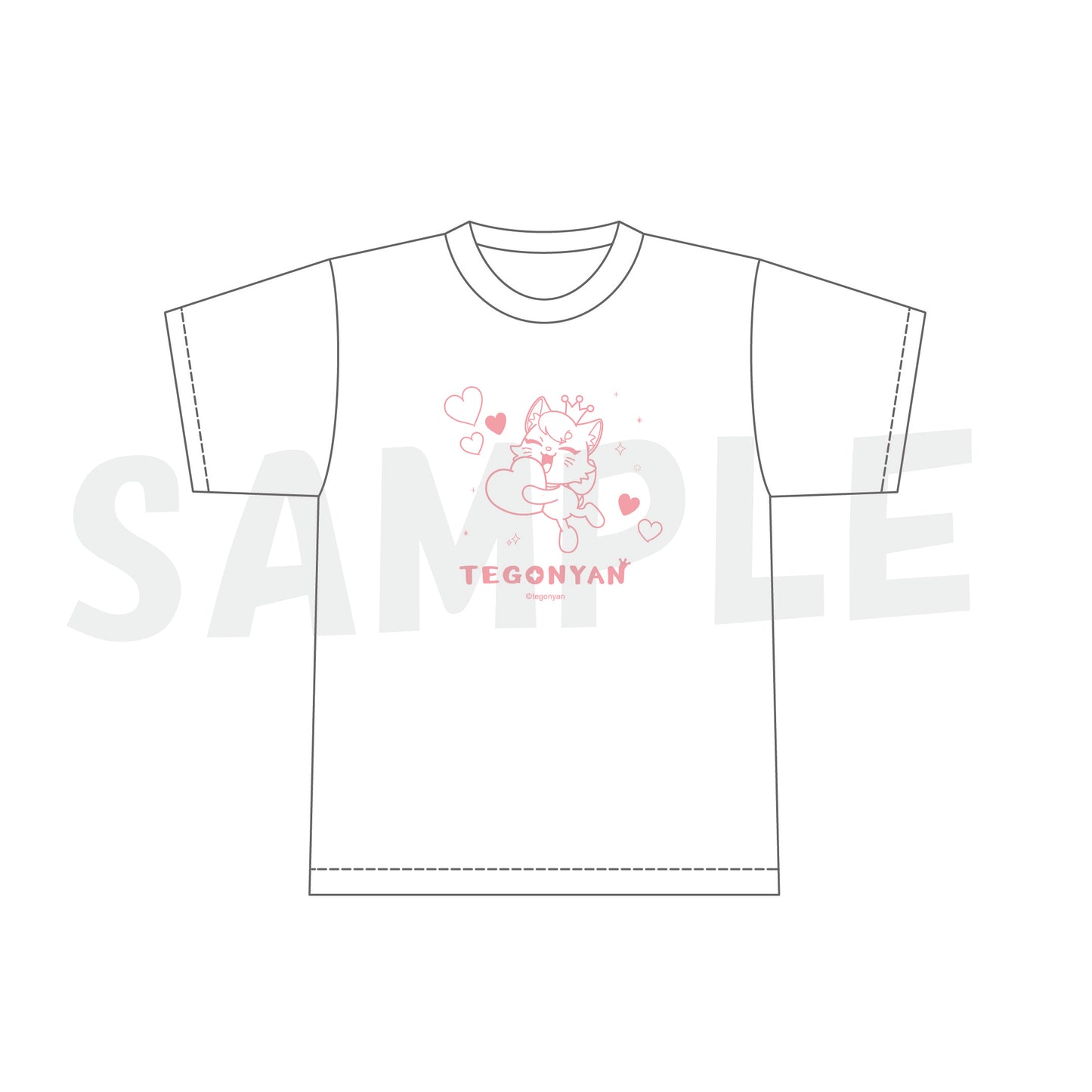【VALENTINE】 てごにゃんTシャツWHITE