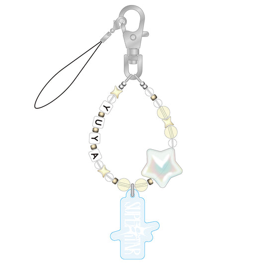 【SUPER STAR】ビーズストラップ（ゴールド）